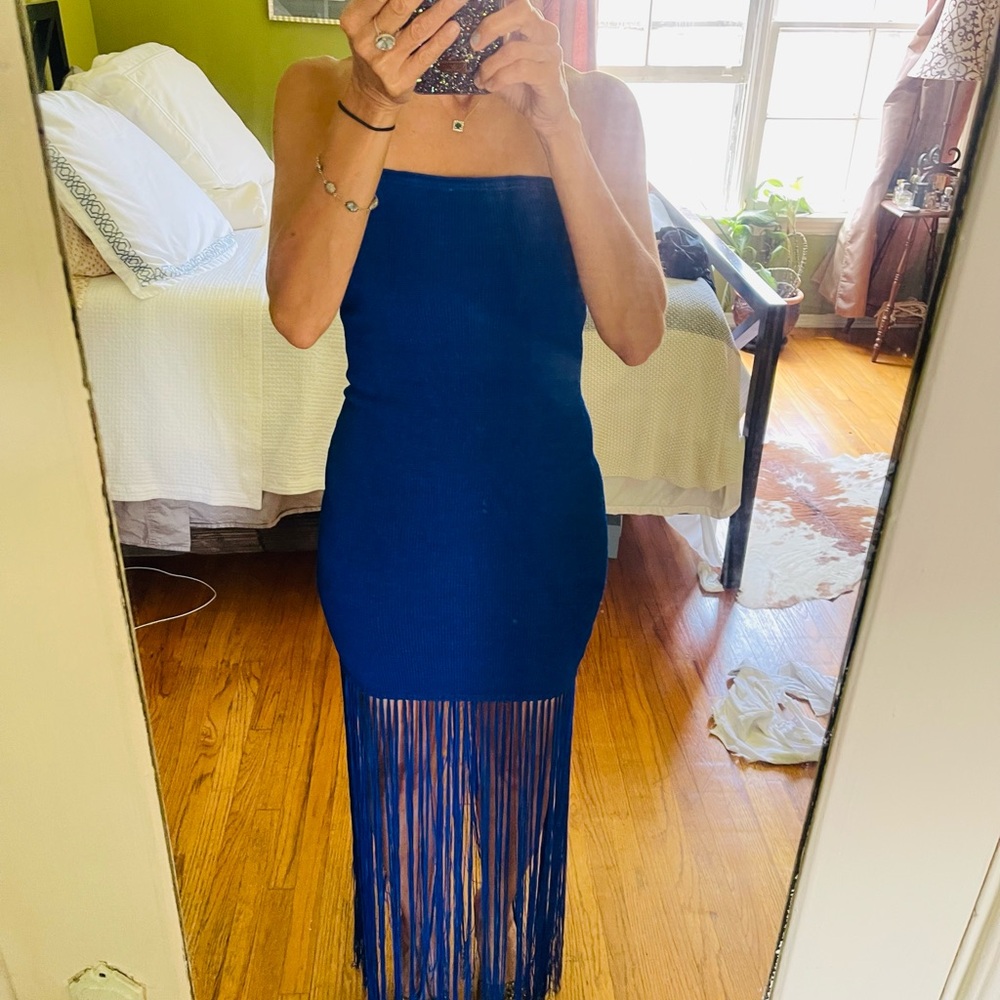 WOW Couture Blue Strapless Bodycon Dress